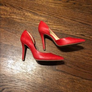 Patent leather red heels